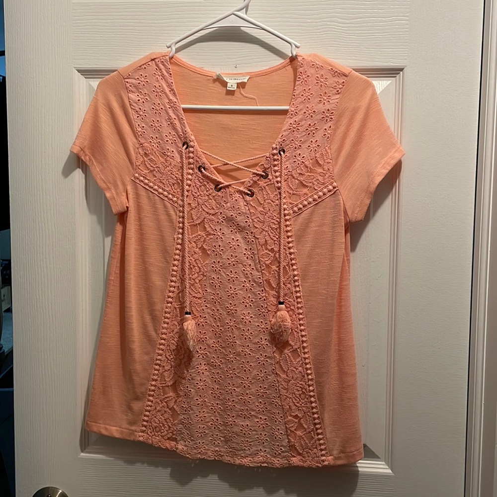 Coral Short Sleeve Top